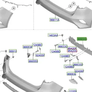 Belka zderzaka tylnego KIA ProCeed 20-25 Łatwy zwrot