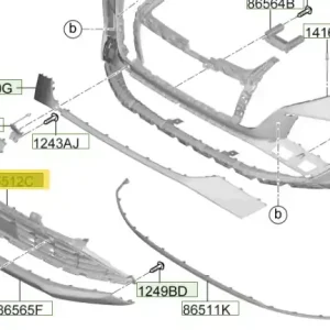 Atrapa wlotu powietrza zderzaka Hyundai Tucson (2022) Kup teraz