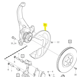 Popularny Blacha ochronna tarczy lewy przód XC90