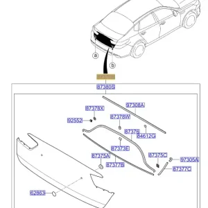 Blenda pokrywy bagażnika KIA Optima (2015-2018) - wyprzedaż Wysoka jakość