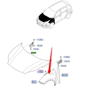 Błotnik lewy przód 2018 2022 Dodaj do koszyka