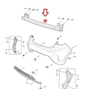 Belka wzmocnienie zderzaka tył 3 Łatwy zwrot