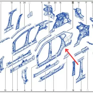 Wyjątkowa oferta Błotnik lewy tylny (ćwiartka) DACIA DUSTER III