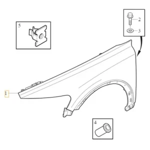 Błotnik prawy przód C30 Volvo Tylko do końca tygodnia