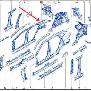 Wybór klientów Błotnik prawy tylny (ćwiartka) DACIA DUSTER III