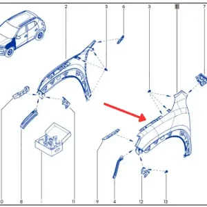 Błotnik przedni lewy DACIA SPRING Tani