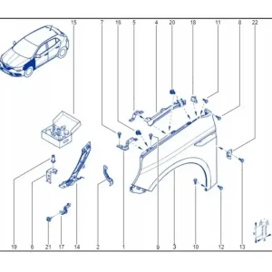 Kup online Błotnik przedni lewy RENAULT MEGANE IV 4 nowy OE