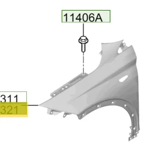 Błotnik przedni prawa strona Hyundai I20 / Bayon (2021-2024) Wyjątkowa oferta