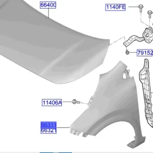 Błotnik przedni prawy Kia Picanto 2024 Rabat