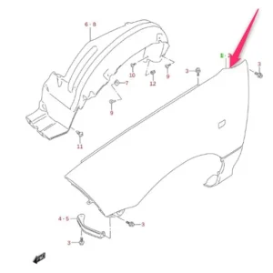Ostatnie sztuki Błotnik przedni prawy Suzuki