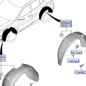 Premium Chlapacz lewy tył Kia Sportage 21-25