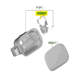 Popularny Cięgno drzwiczek wlewu paliwa Hyundai Tucson