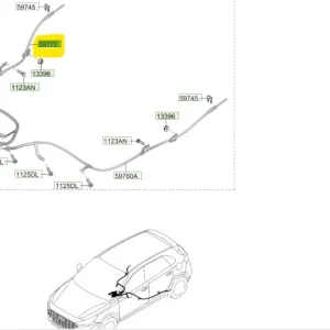 Cięgno hamulca ręcznego prawe Hyundai I30 Do wyczerpania zapasów
