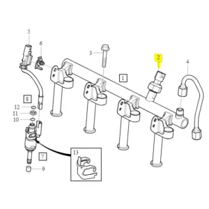 Darmowa dostawa Czujnik ciśnienia paliwa V60 V60CC V70 XC60 XC70 S60 V90 V90CC S90
