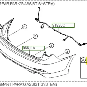 Czujnik parkowania Hyundai I40 (2015) OE - wyprzedaż Nowość
