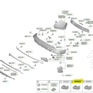 Rabat Czujnik parkowania Hyundai Tucson - wyprzedaż