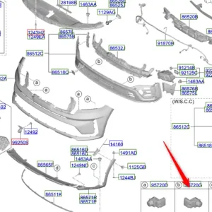 Darmowy zwrot Czujnik parkowania zderzaka przedniego Kia SOrento Hybrid 20-23