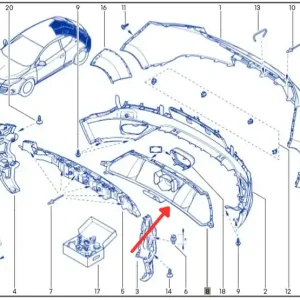 Łatwy zwrot Deflektor / dyfuzor / dokładka zderzaka tylnego RENAULT MEGANE III RS