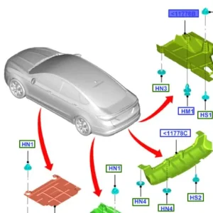 Super okazja Deflektor powietrza płyta podłogi mondeo MK5 FORD - wyprzedaż