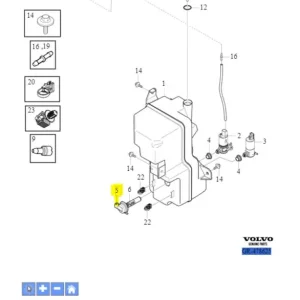 Czujnik poziomu płynu do spryskiwaczy EX40 EC40 XC40 polestar2 V90 Volvo Rabat