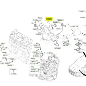 Czujnik temperatury spalin Hyundai I30 / I40 / Tucson / Kona Popularny