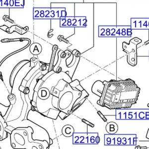 Czujnik temperatury spalin KIA Sportage / Ceed / XCeed / ProCeed (2018-) - wyprzedaż Super okazja
