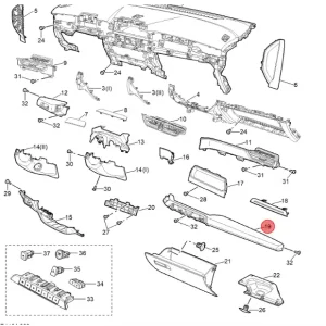 Obniżka ceny Dekor deski rozdzielczej mg 3