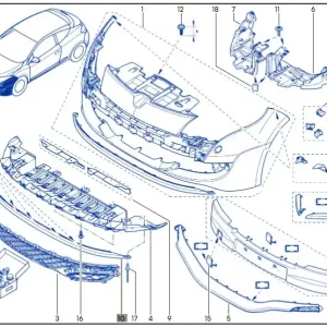Dokładka / spojler / hokej zderzaka przedniego RENAULT MEGANE III RS COUPE Hit cenowy