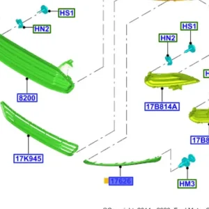 Darmowa dostawa Dokładka dolna prawa zderzaka przód mondeo MK5 FORD