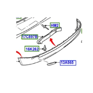 Najlepsza cena Dokładka dolna zderzaka tył fiesta / fusion 0112 FORD - wyprzedaż