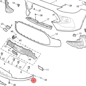 Dokładka przedniego zderzaka mg hs (gen1) Łatwy zwrot