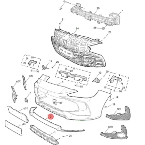 Kup online Dokładka przedniego zderzaka MG3