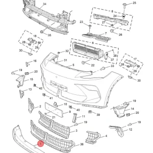 Łatwy zwrot Dokładka przedniego zderzaka S5 ev MG
