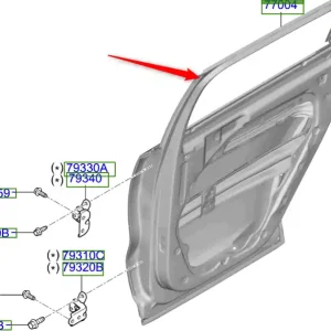 Drzwi lewy tył Kia Sorento Hybrid 20-23 Wysoka jakość