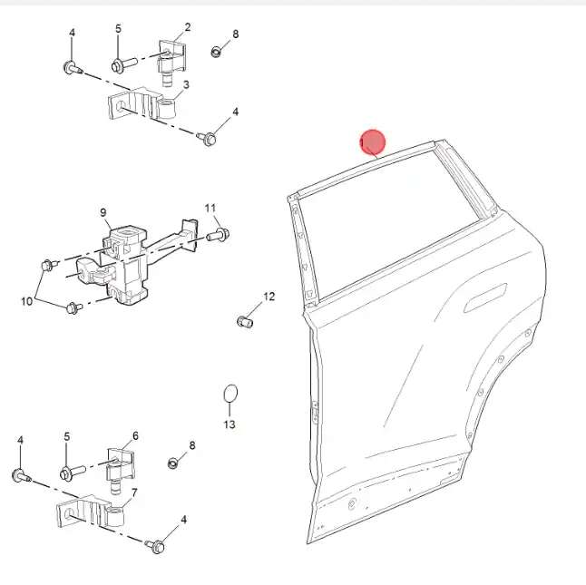 Ekspresowa dostawa Drzwi lewy tył mg hs 2024