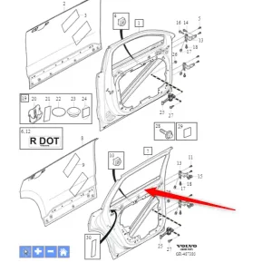 Taniej Drzwi lewy tył XC90