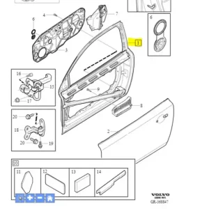 Drzwi prawy przód C30 Volvo Szybka dostawa