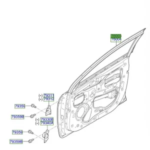 Hit sprzedaży Drzwi prawy przód KIA RIO 20-25