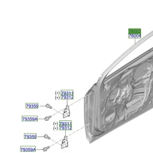 Niska cena Drzwi prawy przód Kia Sportage Hybrid 21-25