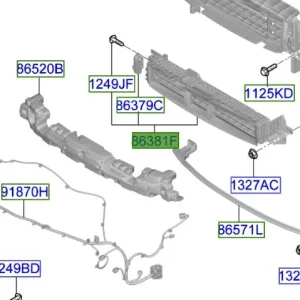 Dolna aktywna żaluzja kierownica powietrza Kia Sportage 2025 Oferta czasowa