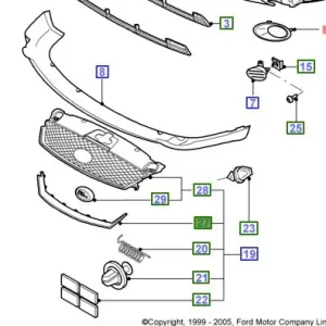 Dolna ramka grilla mondeo 0007 FORD - wyprzedaż Tylko dziś