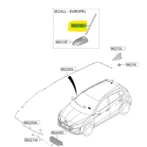 Drążek anteny Hyundai I20 / Bayon - wyprzedaż Oferta czasowa