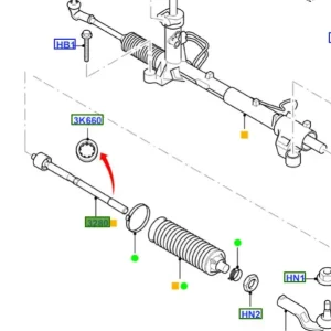 Drążek kierowniczy przedni Ford Focus MK2 Nowość