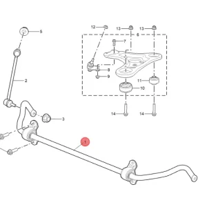 Popularny Drążek stabilizatora przód mg S5 ev