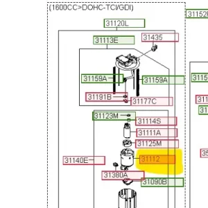 Filtr paliwa Hyundai Tucson Nowość