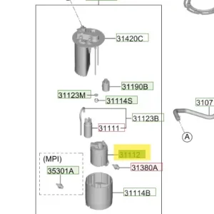 Rabat Filtr pompy paliwa Hyundai I20 / Bayon (2024) OE - wyprzedaż