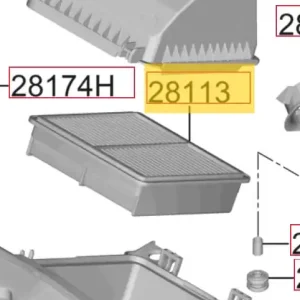 Tylko do końca tygodnia Filtr powietrza Hyundai Kona (2023)
