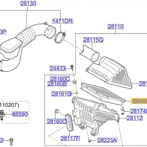 Filtr powietrza KIA Optima (2010-2015) - wyprzedaż Bezpieczne zakupy