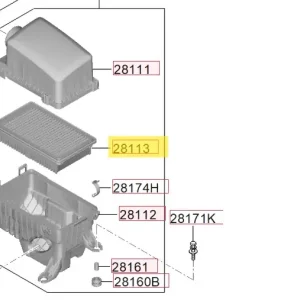 Filtr powietrza Hyundai I20 - wyprzedaż Rabat