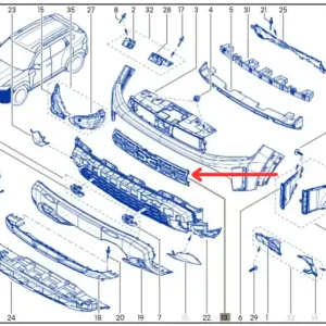 Darmowy zwrot Grill / atrapa chłodnicy DACIA DUSTER III (bez logo DC)
